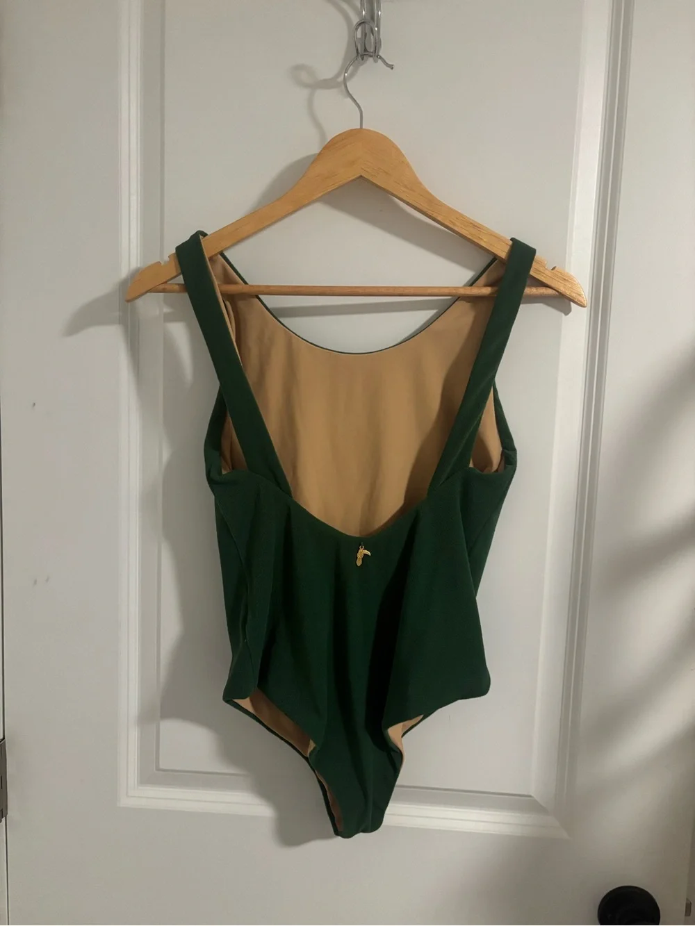 NEW JUAN DE DIOS Green One Piece Terry Swimsuit Bathing Suit XS